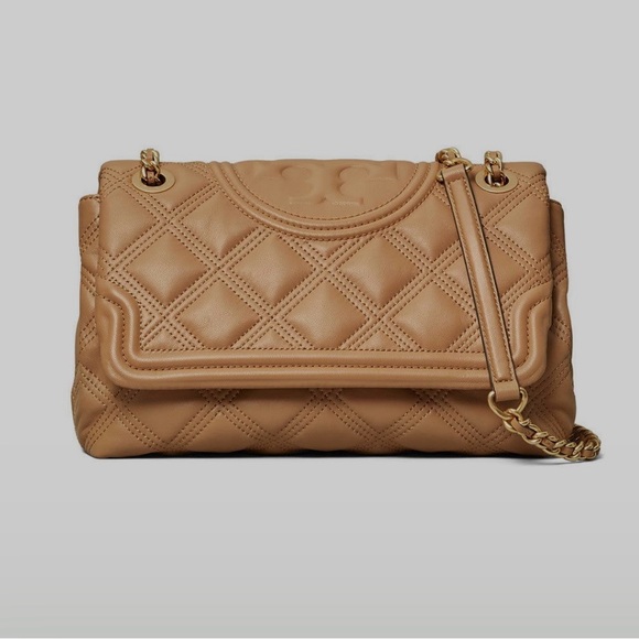Tory Burch Fleming soft convertible shoulder bag in buttery caramel leather - Picture 1 of 16